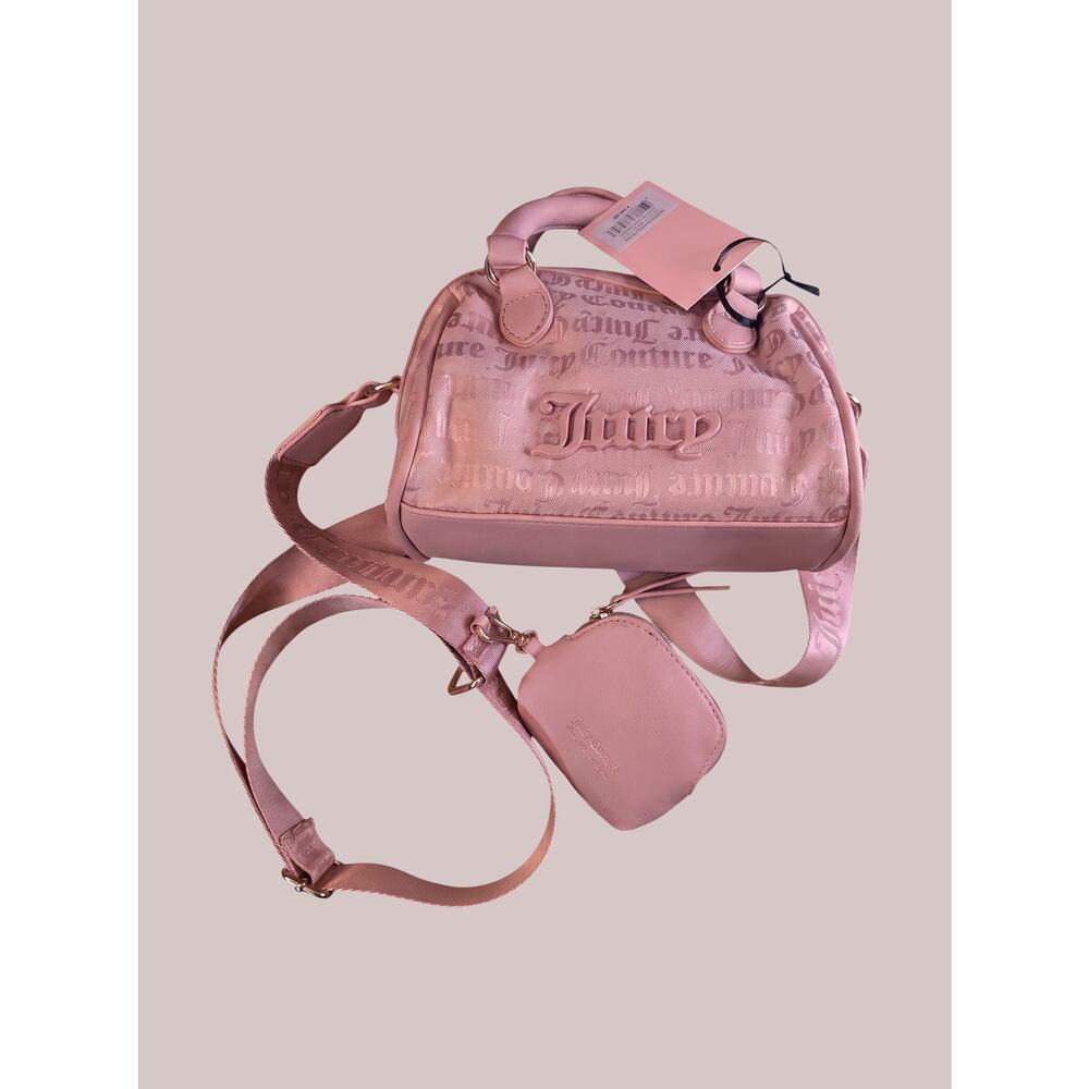Juicy Couture Pink Diamond Semi Charmed Satchel Bowler Bag With Pouch NWT image 2